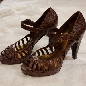 BCBGirls Leather Croc Print heels